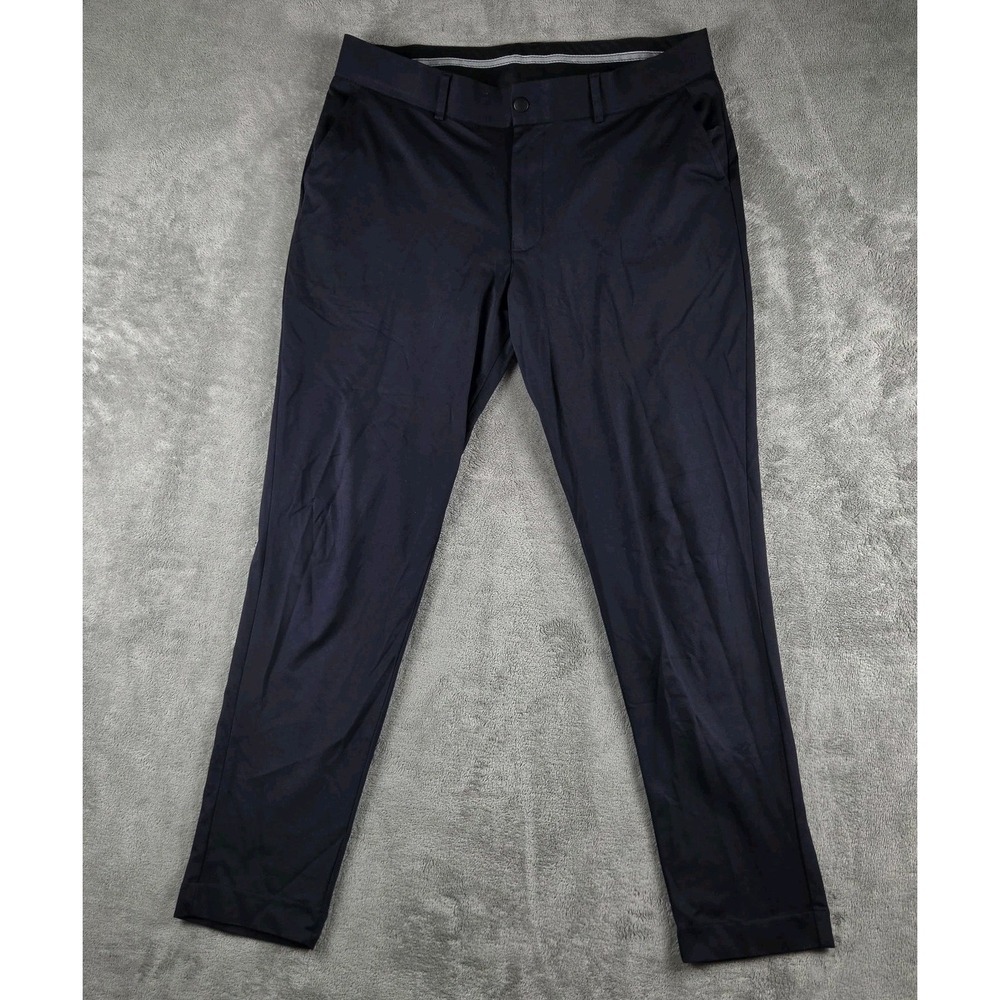 State and Liberty Dress Pants Mens Navy Blue Athletic Fit Stretch Trousers 34